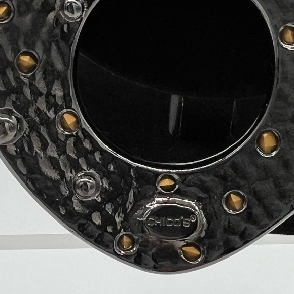 Chico’s Black Coed Necklace With Silver Pendant - Picture 2 of 11